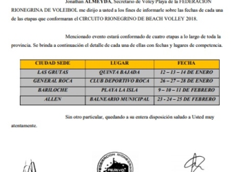 Circuito Provincial De Beach Volley De Rio Negro